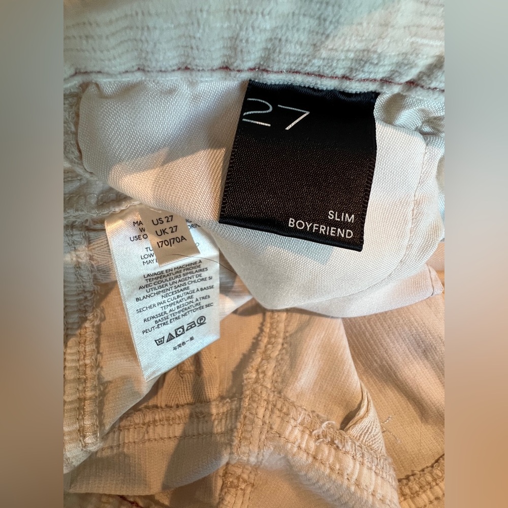Pilcro | The Slim Boyfriend Corduroy Jeans | NWT Cream 27 - Picture 10 of 16